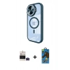 MARSİLYAN™- iPhone 14 Pro Max Kılıf Kıvılcım Modern Koleksiyonu - Siyah 18D Cam Ekran Koruyucu + Bilvis Titan Kamera Lens - DNMR