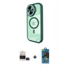 MARSİLYAN™- iPhone 14 Pro Max Kılıf Kıvılcım Modern Koleksiyonu - Siyah 18D Cam Ekran Koruyucu + Bilvis Titan Kamera Lens - SH