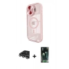 MARSİLYAN™- iPhone 14 Pro Max Kılıf Kıvılcım Modern Koleksiyonu - Siyah 360 Mat Full Body Arka Koruyucu + Raze Metal Kamera Lens - GS