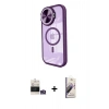 MARSİLYAN™- iPhone 14 Pro Max Kılıf Kıvılcım Modern Koleksiyonu - Siyah Bilvis 3D Mat Cam Ekran Koruyucu + Bilvis Titan Kamera Lens - GS