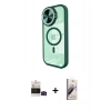 MARSİLYAN™- iPhone 14 Pro Max Kılıf Kıvılcım Modern Koleksiyonu - Siyah Bilvis 3D Mat Cam Ekran Koruyucu + Bilvis Titan Kamera Lens - SH