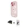 MARSİLYAN™- iPhone 14 Pro Max Kılıf Kıvılcım Modern Koleksiyonu - Siyah Bilvis 3D Mat Cam Ekran Koruyucu + Raze Metal Kamera Lens - GD