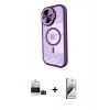 MARSİLYAN™- iPhone 14 Pro Max Kılıf Kıvılcım Modern Koleksiyonu - Siyah Bilvis 3D Mat Cam Ekran Koruyucu + Bilvis Titan Kamera Lens - SH
