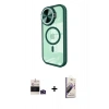 MARSİLYAN™- iPhone 14 Pro Max Kılıf Kıvılcım Modern Koleksiyonu - Siyah Bilvis 3D Mat Cam Ekran Koruyucu + Bilvis Titan Kamera Lens - DNMR