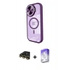 MARSİLYAN™- iPhone 14 Pro Max Kılıf Kıvılcım Modern Koleksiyonu - Siyah Bilvis 5in1 3D Magic Cam Ekran Koruyucu + Raze Metal Kamera Lens - GD