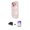 MARSİLYAN™- iPhone 14 Pro Max Kılıf Kıvılcım Modern Koleksiyonu - Siyah Bilvis 5in1 3D Magic Cam Ekran Koruyucu + Raze Metal Kamera Lens - GS