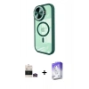 MARSİLYAN™- iPhone 14 Pro Max Kılıf Kıvılcım Modern Koleksiyonu - Siyah Bilvis 5in1 3D Magic Cam Ekran Koruyucu + Bilvis Titan Kamera Lens - GD