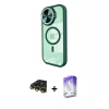 MARSİLYAN™- iPhone 14 Pro Max Kılıf Kıvılcım Modern Koleksiyonu - Siyah Bilvis 5in1 3D Magic Cam Ekran Koruyucu + Raze Metal Kamera Lens - GD