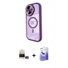 MARSİLYAN™- iPhone 14 Pro Max Kılıf Kıvılcım Modern Koleksiyonu - Siyah Bilvis 5in1 5D Magic Hayalet Cam Ekran Koruyucu + Bilvis Titan Kamera Lens - GD