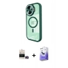 MARSİLYAN™- iPhone 14 Pro Max Kılıf Kıvılcım Modern Koleksiyonu - Siyah Bilvis 5in1 5D Magic Hayalet Cam Ekran Koruyucu + Bilvis Titan Kamera Lens - GD