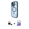 MARSİLYAN™- iPhone 14 Pro Max Kılıf Kıvılcım Modern Koleksiyonu - Siyah Bilvis 5in1 5D Magic Hayalet Cam Ekran Koruyucu + Bilvis Titan Kamera Lens - DNMR