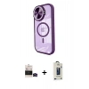 MARSİLYAN™- iPhone 14 Pro Max Kılıf Kıvılcım Modern Koleksiyonu - Siyah Bilvis Hayalet Cam Ekran Koruyucu + Bilvis Titan Kamera Lens - SH