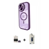 MARSİLYAN™- iPhone 14 Pro Max Kılıf Kıvılcım Modern Koleksiyonu - Siyah Bilvis Hayalet Cam Ekran Koruyucu + Bilvis Titan Kamera Lens - GD