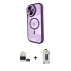 MARSİLYAN™- iPhone 14 Pro Max Kılıf Kıvılcım Modern Koleksiyonu - Siyah Bilvis Hayalet Cam Ekran Koruyucu + Bilvis Titan Kamera Lens - GS