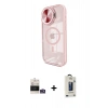MARSİLYAN™- iPhone 14 Pro Max Kılıf Kıvılcım Modern Koleksiyonu - Siyah Bilvis Hayalet Cam Ekran Koruyucu + Bilvis Titan Kamera Lens - GS