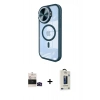 MARSİLYAN™- iPhone 14 Pro Max Kılıf Kıvılcım Modern Koleksiyonu - Siyah Bilvis Hayalet Cam Ekran Koruyucu + Bilvis Titan Kamera Lens - SH