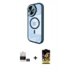MARSİLYAN™- iPhone 14 Pro Max Kılıf Kıvılcım Modern Koleksiyonu - Siyah Buffer Cam Ekran Koruyucu + Bilvis Titan Kamera Lens - GS