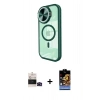 MARSİLYAN™- iPhone 14 Pro Max Kılıf Kıvılcım Modern Koleksiyonu - Siyah Buffer Hayalet Cam Ekran Koruyucu + Bilvis Titan Kamera Lens - SH
