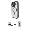 MARSİLYAN™- iPhone 14 Pro Max Kılıf Kıvılcım Modern Koleksiyonu - Siyah Joko 5D Cam + Bilvis Titan Kamera Lens - DNMR