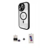 MARSİLYAN™- iPhone 14 Pro Max Kılıf Kıvılcım Modern Koleksiyonu - Siyah Joko 5D Cam + Bilvis Titan Kamera Lens - GS