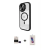 MARSİLYAN™- iPhone 14 Pro Max Kılıf Kıvılcım Modern Koleksiyonu - Siyah Joko 5D Cam + Bilvis Titan Kamera Lens - SH
