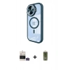 MARSİLYAN™- iPhone 14 Pro Max Kılıf Kıvılcım Modern Koleksiyonu - Siyah Joko Magic 5D Hayalet Cam + Bilvis Titan Kamera Lens - GS