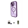 MARSİLYAN™- iPhone 14 Pro Max Kılıf Kıvılcım Modern Koleksiyonu - Siyah Joko Magic 5D Hayalet Cam + Bilvis Titan Kamera Lens - DNMR