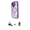 MARSİLYAN™- iPhone 14 Pro Max Kılıf Kıvılcım Modern Koleksiyonu - Siyah Joko Magic 5D Hayalet Cam + Bilvis Titan Kamera Lens - GD