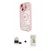 MARSİLYAN™- iPhone 14 Pro Max Kılıf Kıvılcım Modern Koleksiyonu - Siyah Mat Seramik Nano Ekran Koruyucu + Bilvis Titan Kamera Lens - SH