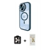 MARSİLYAN™- iPhone 14 Pro Max Kılıf Kıvılcım Modern Koleksiyonu - Siyah Mat Seramik Nano Ekran Koruyucu + PVD Metal Kamera Lens - TU