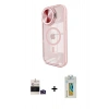 MARSİLYAN™- iPhone 14 Pro Max Kılıf Kıvılcım Modern Koleksiyonu - Siyah Polymer Nano Ekran Koruyucu + Bilvis Titan Kamera Lens - DNMR