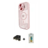 MARSİLYAN™- iPhone 14 Pro Max Kılıf Kıvılcım Modern Koleksiyonu - Siyah Polymer Nano Ekran Koruyucu + Raze Metal Kamera Lens - GD