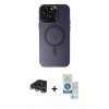 MARSİLYAN™- iPhone 14 Pro Max Kılıf Kozmos Çizgi Prime - Şeffaf Royal Nano Ekran Koruyucu + Raze Metal Kamera Lens - GS