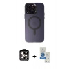 MARSİLYAN™- iPhone 14 Pro Max Kılıf Kozmos Çizgi Prime - Şeffaf Royal Nano Ekran Koruyucu + PVD Metal Kamera Lens - TU
