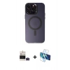 MARSİLYAN™- iPhone 14 Pro Max Kılıf Kozmos Çizgi Prime - Siyah 3D Antistatik Cam Ekran Koruyucu + Bilvis Titan Kamera Lens - DNMR