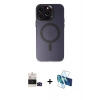 MARSİLYAN™- iPhone 14 Pro Max Kılıf Kozmos Çizgi Prime - Siyah 3D Antistatik Cam Ekran Koruyucu + Bilvis Titan Kamera Lens - SH
