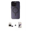 MARSİLYAN™- iPhone 14 Pro Max Kılıf Kozmos Çizgi Prime - Siyah Bilvis 3D Mat Cam Ekran Koruyucu + Bilvis Titan Kamera Lens - GD