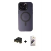 MARSİLYAN™- iPhone 14 Pro Max Kılıf Kozmos Çizgi Prime - Siyah Bilvis 3D Mat Cam Ekran Koruyucu + Raze Metal Kamera Lens - GD