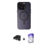 MARSİLYAN™- iPhone 14 Pro Max Kılıf Kozmos Çizgi Prime - Siyah Bilvis 5in1 3D Magic Cam Ekran Koruyucu + Raze Metal Kamera Lens - GS