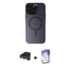 MARSİLYAN™- iPhone 14 Pro Max Kılıf Kozmos Çizgi Prime - Siyah Bilvis 5in1 3D Magic Cam Ekran Koruyucu + Raze Metal Kamera Lens - GD