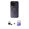 MARSİLYAN™- iPhone 14 Pro Max Kılıf Kozmos Çizgi Prime - Siyah Bilvis 5in1 5D Magic Hayalet Cam Ekran Koruyucu + Bilvis Titan Kamera Lens - GD