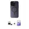 MARSİLYAN™- iPhone 14 Pro Max Kılıf Kozmos Çizgi Prime - Siyah Bilvis 5in1 5D Magic Hayalet Cam Ekran Koruyucu + Bilvis Titan Kamera Lens - GS