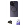 MARSİLYAN™- iPhone 14 Pro Max Kılıf Kozmos Çizgi Prime - Siyah Bilvis 5in1 5D Magic Hayalet Cam Ekran Koruyucu + Raze Metal Kamera Lens - GD