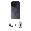 MARSİLYAN™- iPhone 14 Pro Max Kılıf Kozmos Çizgi Prime - Siyah Bilvis Hayalet Cam Ekran Koruyucu + Bilvis Titan Kamera Lens - GD
