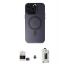 MARSİLYAN™- iPhone 14 Pro Max Kılıf Kozmos Çizgi Prime - Siyah Bilvis Hayalet Cam Ekran Koruyucu + Bilvis Titan Kamera Lens - GS