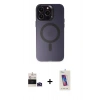 MARSİLYAN™- iPhone 14 Pro Max Kılıf Kozmos Çizgi Prime - Siyah Joko 5D Cam + Bilvis Titan Kamera Lens - DNMR