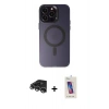MARSİLYAN™- iPhone 14 Pro Max Kılıf Kozmos Çizgi Prime - Siyah Joko 5D Cam + Raze Metal Kamera Lens - GS