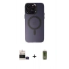 MARSİLYAN™- iPhone 14 Pro Max Kılıf Kozmos Çizgi Prime - Siyah Joko Magic 5D Hayalet Cam + Bilvis Titan Kamera Lens - SH