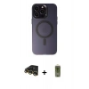 MARSİLYAN™- iPhone 14 Pro Max Kılıf Kozmos Çizgi Prime - Siyah Joko Magic 5D Hayalet Cam + Raze Metal Kamera Lens - GD