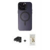 MARSİLYAN™- iPhone 14 Pro Max Kılıf Kozmos Çizgi Prime - Siyah Mat Seramik Nano Ekran Koruyucu + Raze Metal Kamera Lens - GS